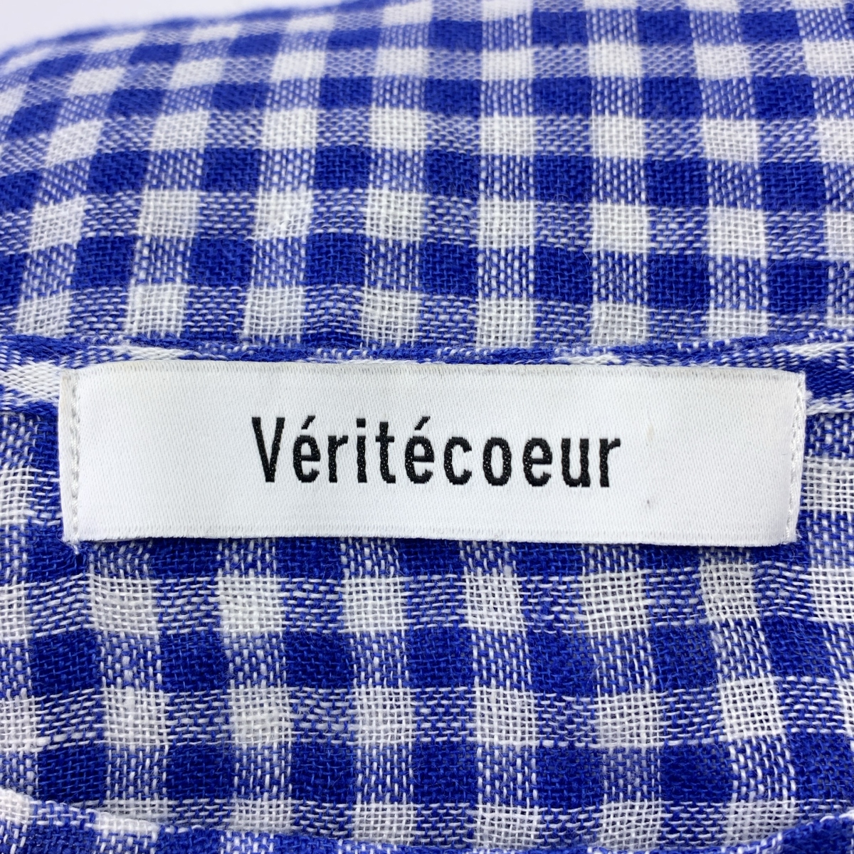 veritecoeur / ヴェリテクール リネン チェック ワイド プルオーバー ワンピース