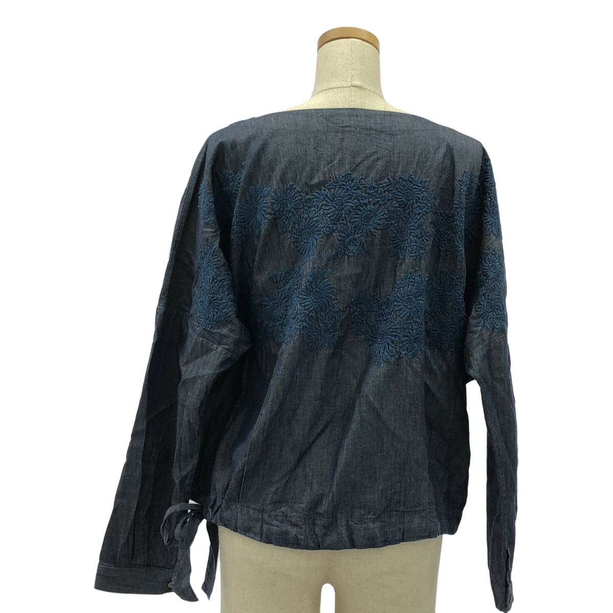 45r / フォーティファイブアール コットン フラワー 花刺しゅう デザイン ブラウス