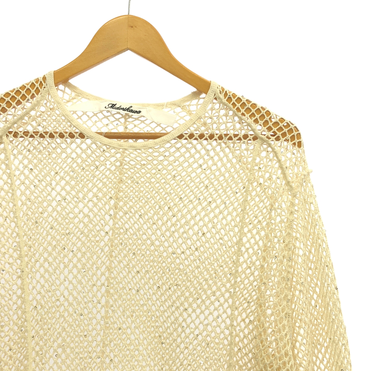 Midorikawa / ミドリカワ SEQUIN MESH L/S TEE スパンコール編み込み ラッセルメッシュ ロングスリーブカットソー