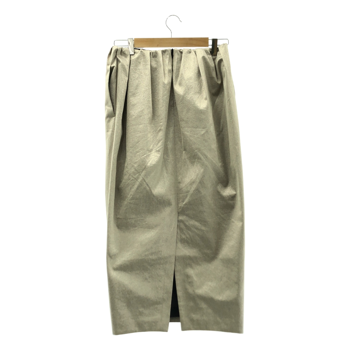 BLAMINK / ブラミンク ラメ ギャザー バック スリット スカート