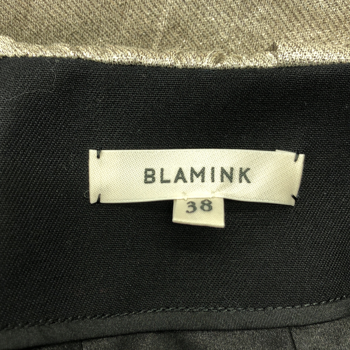 BLAMINK / ブラミンク ラメ ギャザー バック スリット スカート