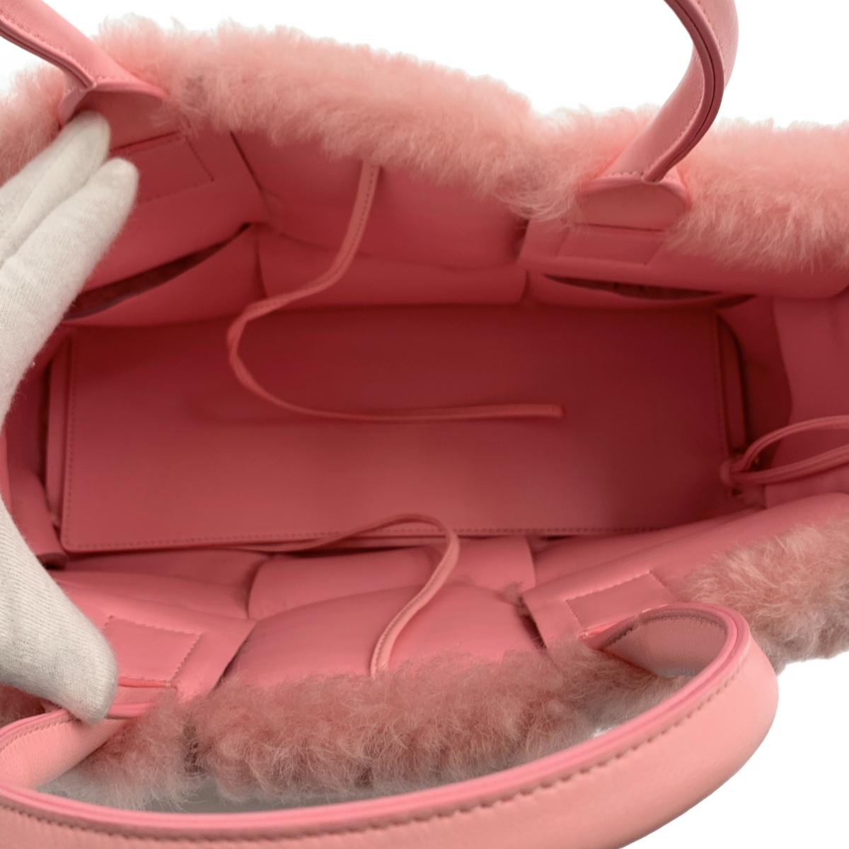 BOTTEGA VENETA / ボッテガヴェネタ マキシイントレチャート アルコ ムートン トートバッグ