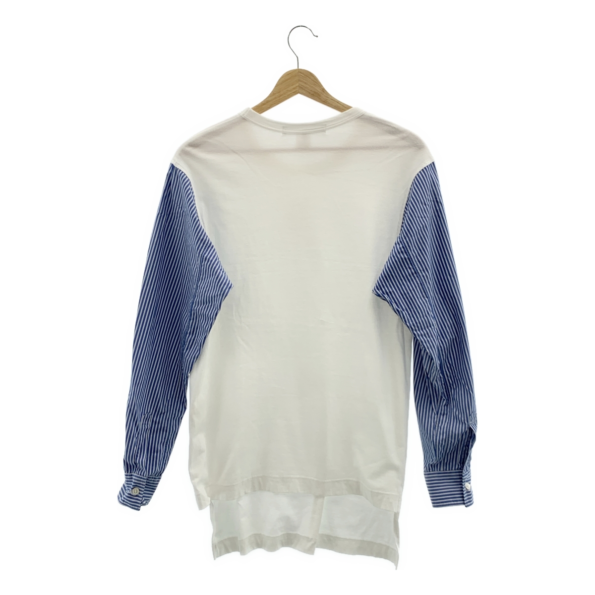 COMME des GARCONS SHIRT / コムデギャルソンシャツ ストライプシャツスリーブ 切替 コットンカットソー