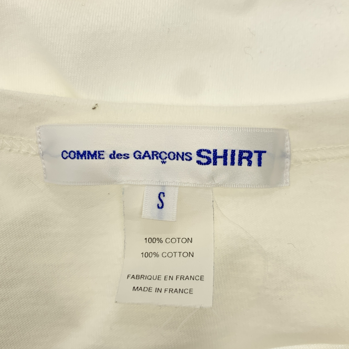 COMME des GARCONS SHIRT / コムデギャルソンシャツ ストライプシャツスリーブ 切替 コットンカットソー