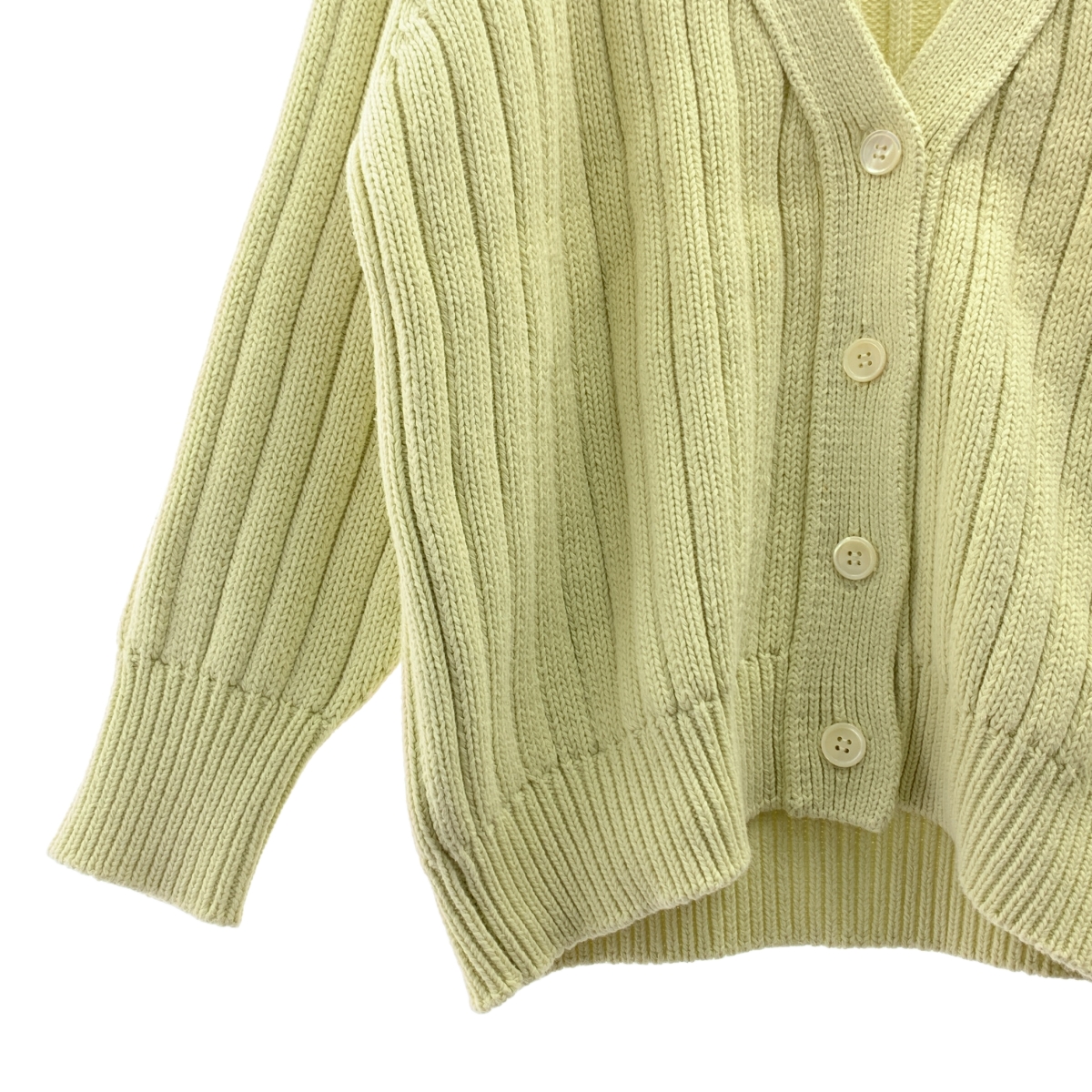 ebure / エブール コットン カシミヤ混 ローゲージ Vネック ニット