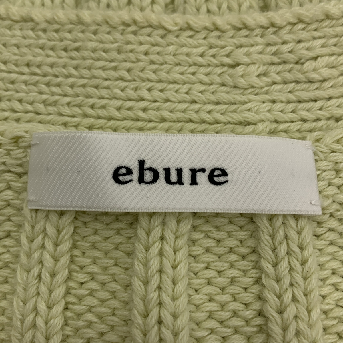 ebure / エブール コットン カシミヤ混 ローゲージ Vネック ニット