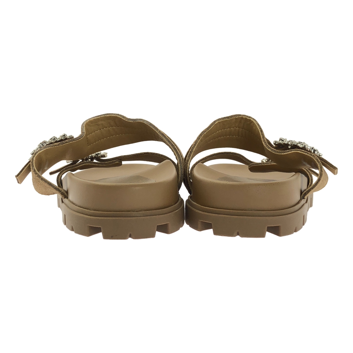 その他 ビジュー ダブルベルト サンダル