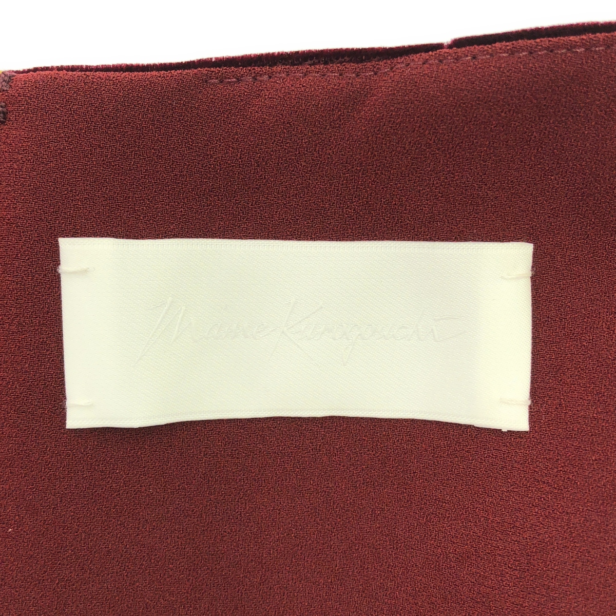 Mame Kurogouchi / マメクロゴウチ Embrolderod Velvet Plunge Mini Dress ベルベッド ミニ ワンピース