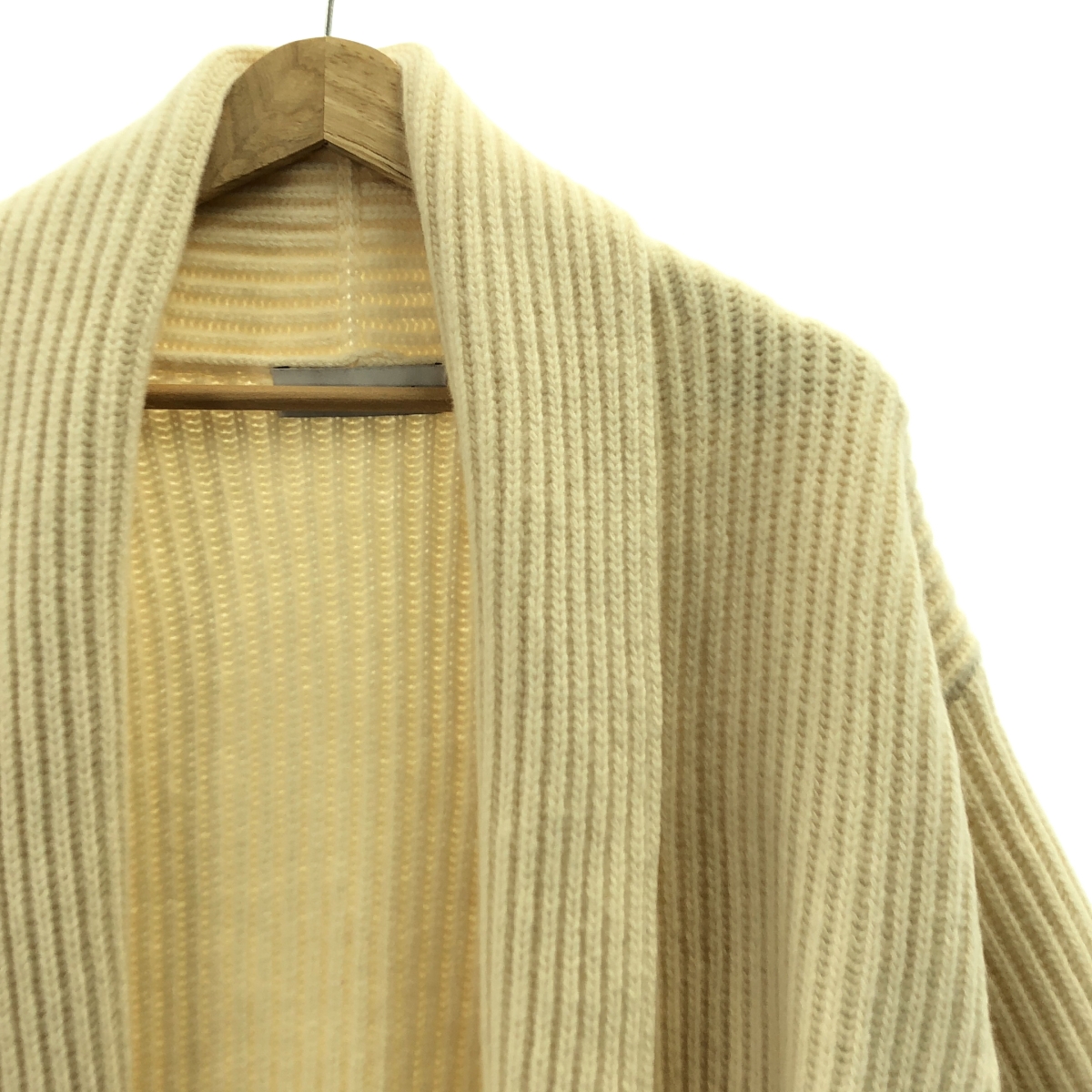 その他 ウール リブ編み ロング ニット カーディガン