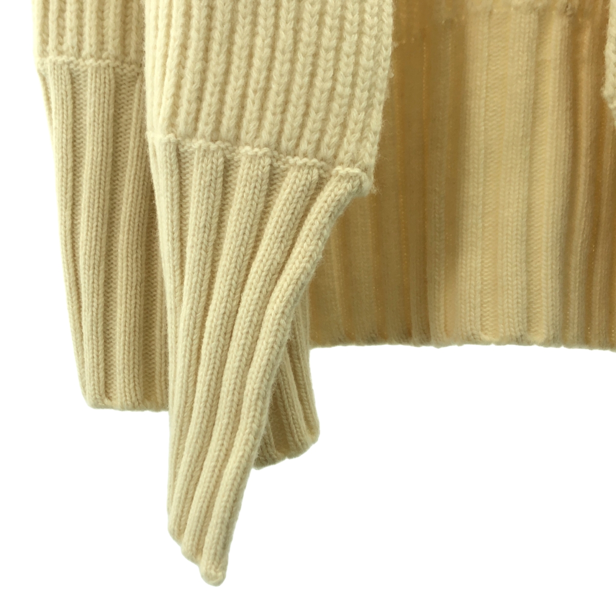 その他 ウール リブ編み ロング ニット カーディガン
