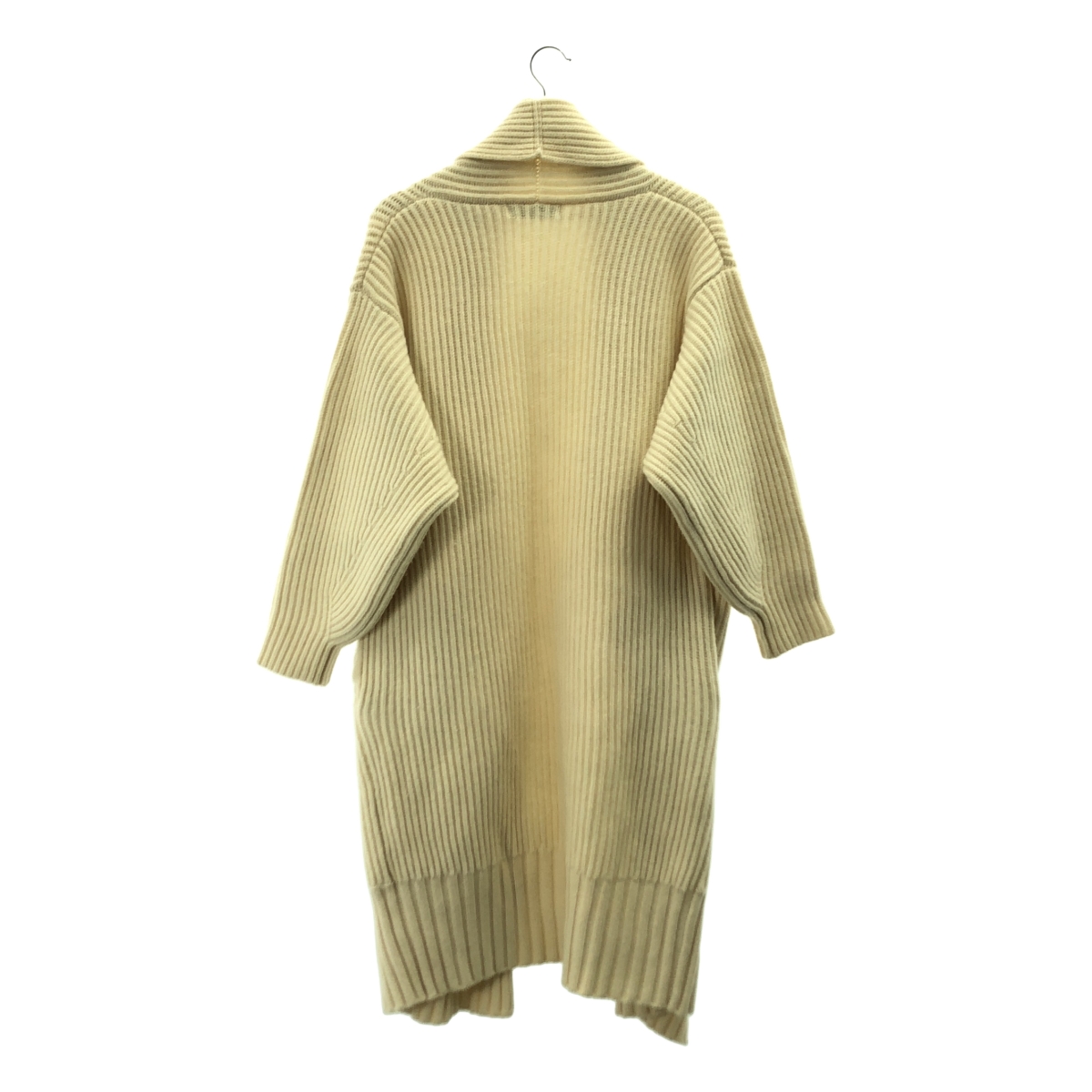 その他 ウール リブ編み ロング ニット カーディガン