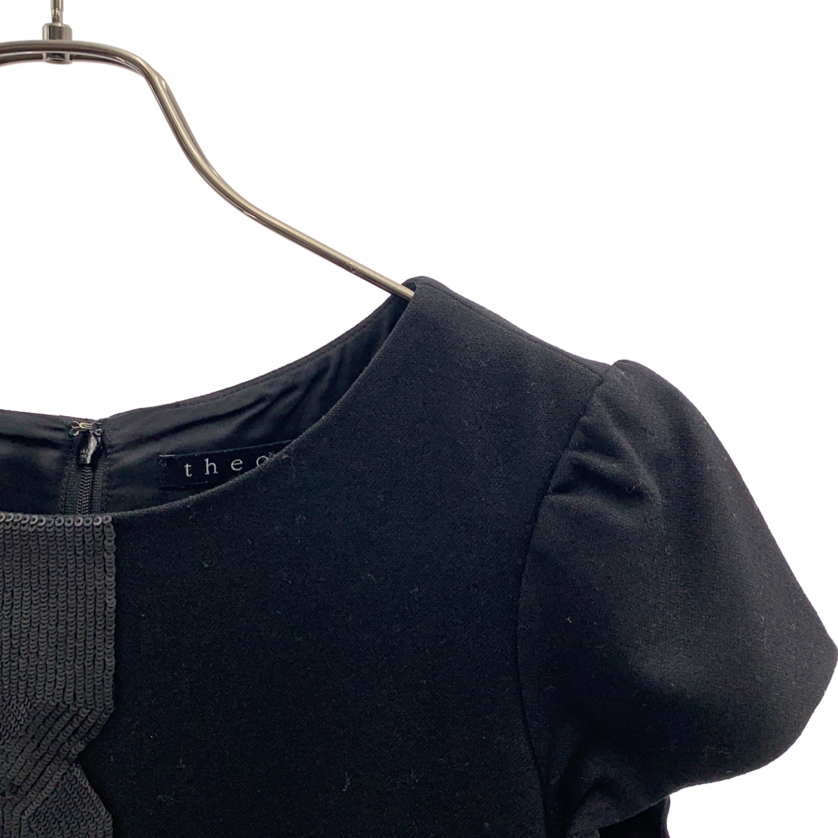 theory / セオリー ウール 装飾バックジップ ワンピース / 総裏地