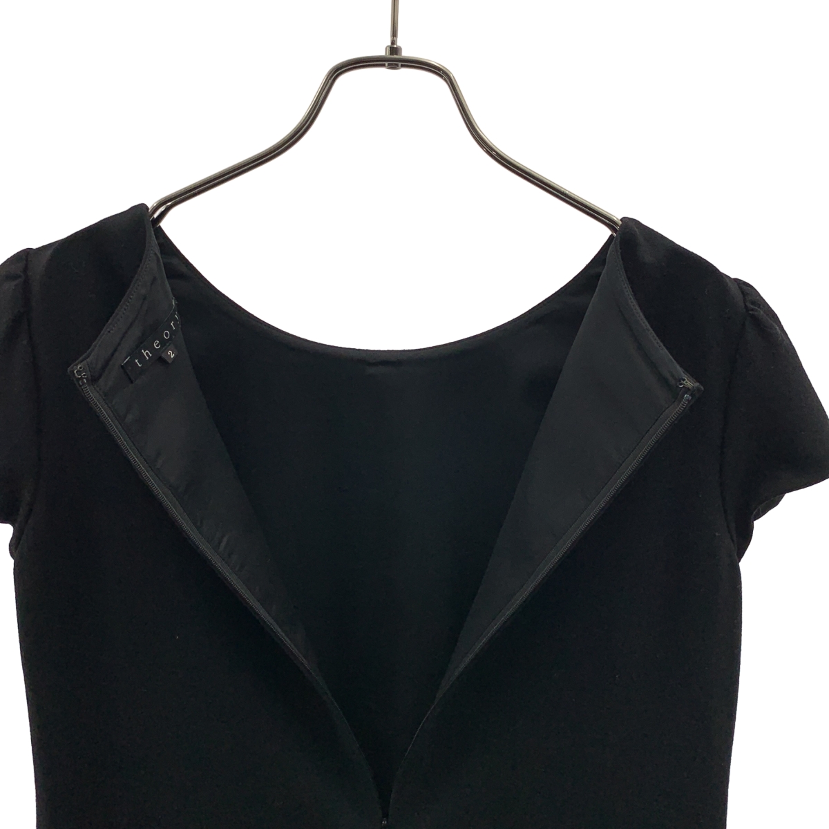 theory / セオリー ウール 装飾バックジップ ワンピース / 総裏地