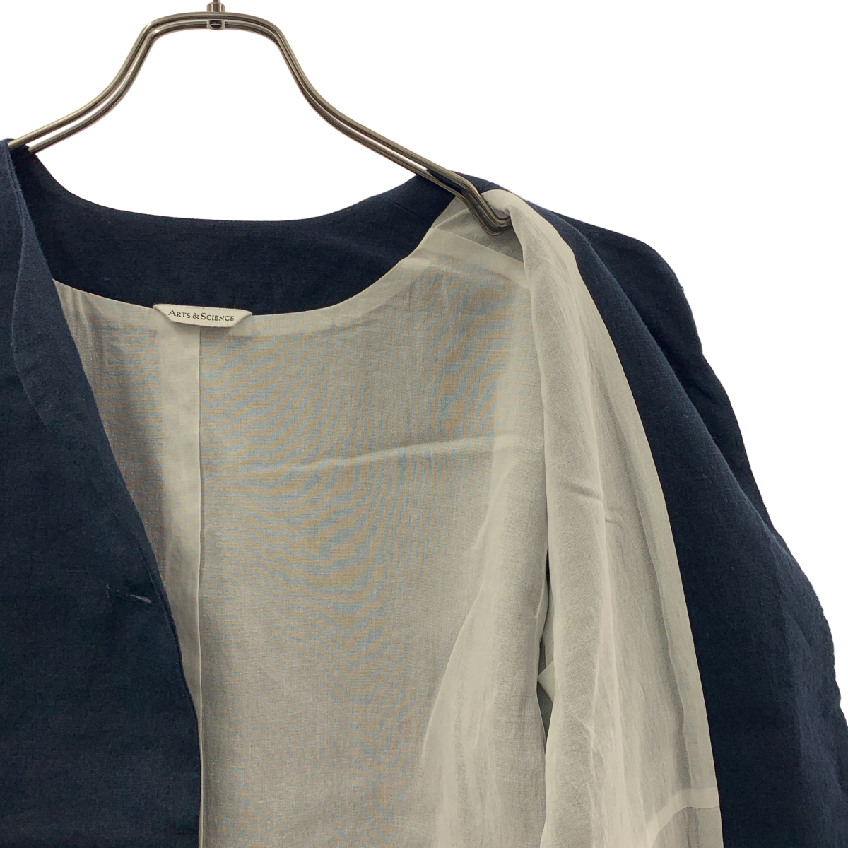 ARTS&SCIENCE / アーツアンドサイエンス リネン サイドタック ノーカラージャケット