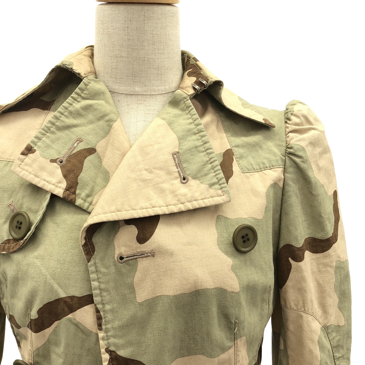 JUNYA WATANABE COMME des GARCONS / ジュンヤワタナベ 総柄 迷彩 カモフラージュ リップストップ ミリタリー ダブルジャケット