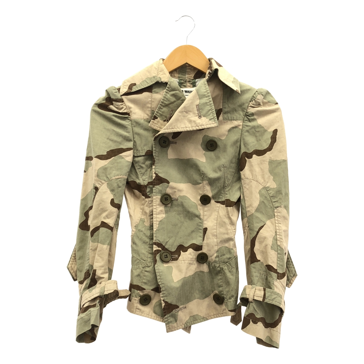JUNYA WATANABE COMME des GARCONS / ジュンヤワタナベ 総柄 迷彩 カモフラージュ リップストップ ミリタリー ダブルジャケット