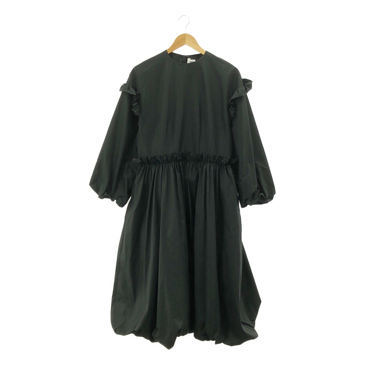 noir kei ninomiya / ノワールケイニノミヤ ポリエステル 立体 ギャザー ボリューム ドレス ワンピース
