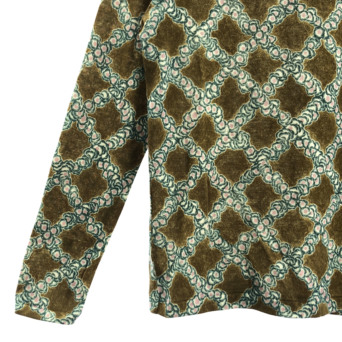 mina perhonen / ミナペルホネン petal check / ペタルチェック 総柄 クルーネック カットソー