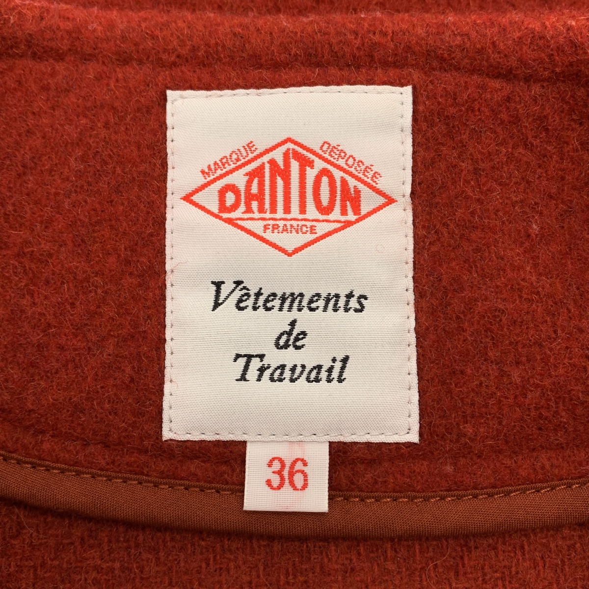 DANTON / ダントン ウール モッサ ノーカラージャケット