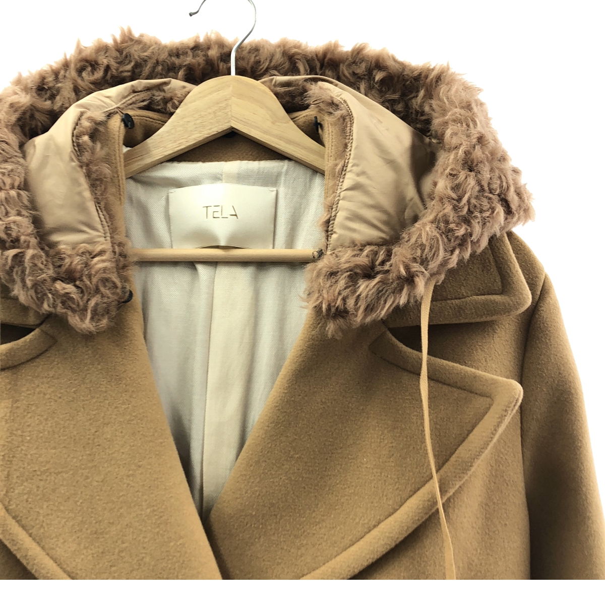 TELA / テラ ファーフード付き ショートコート