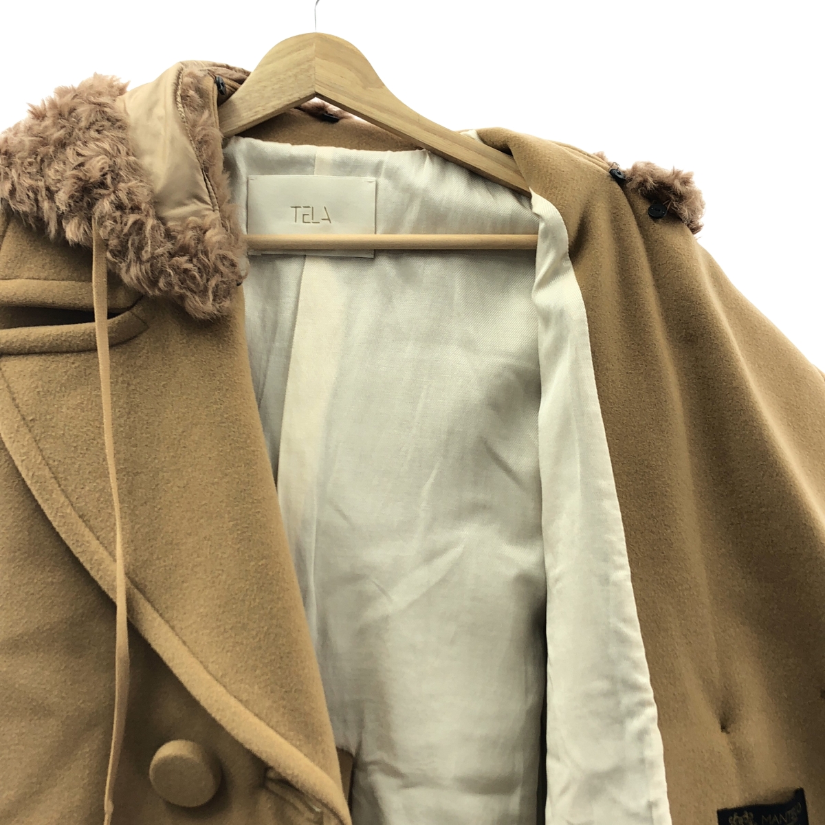 TELA / テラ ファーフード付き ショートコート