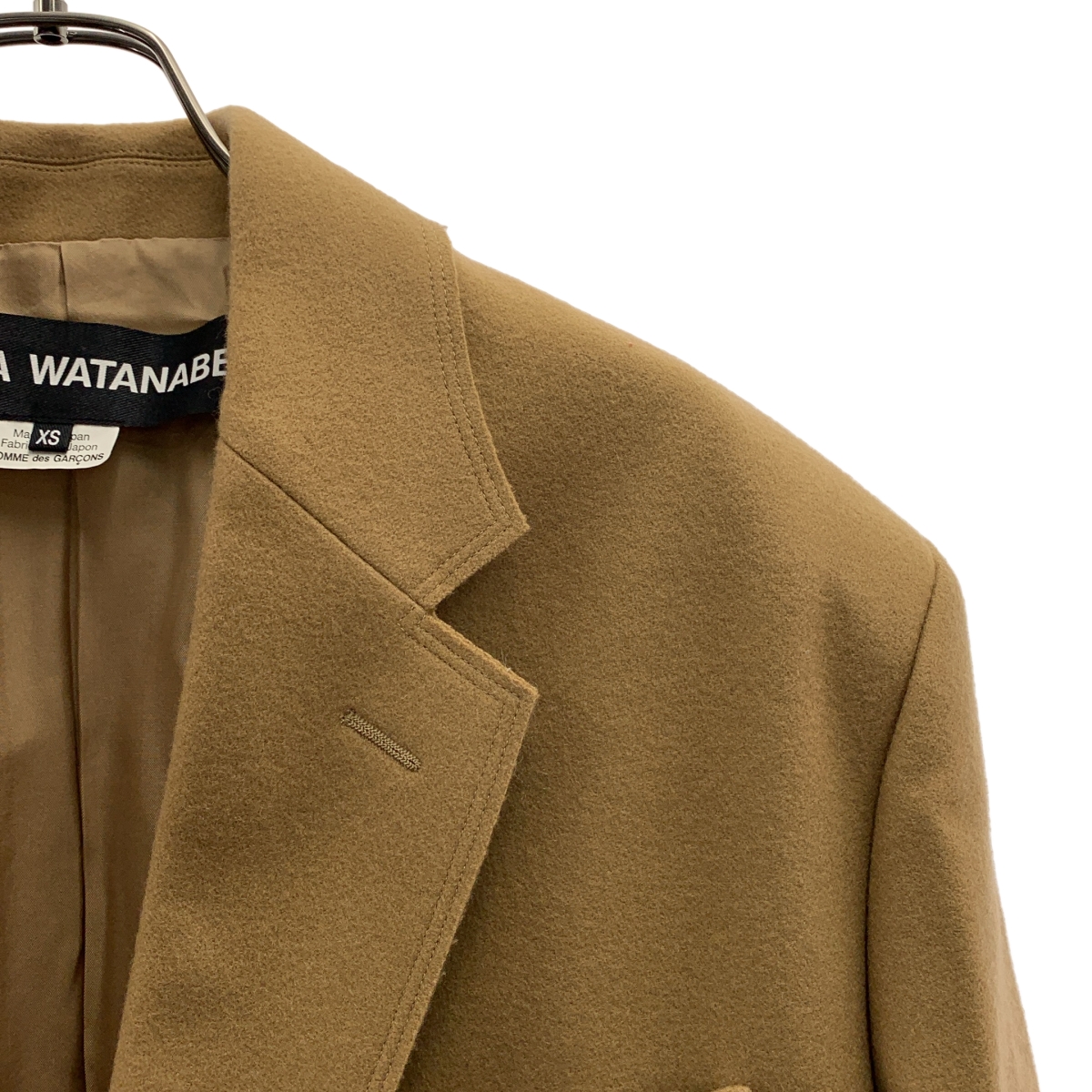 JUNYA WATANABE COMME des GARCONS / ジュンヤワタナベ ウール カットオフ フェイクレザー ジャケット