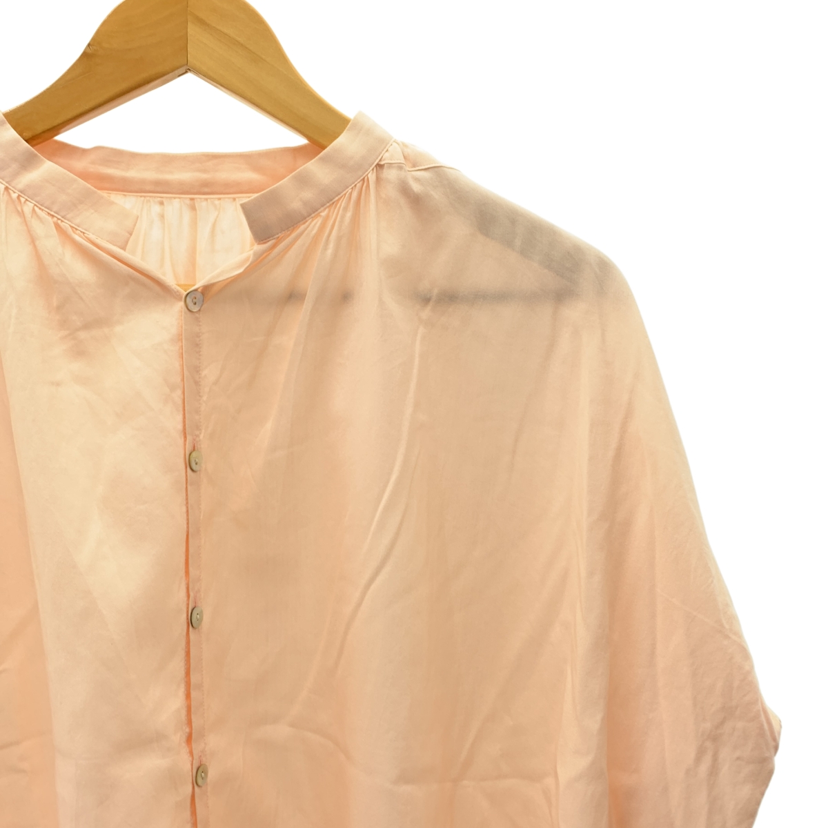 humoresque / ユーモレスク gather blouse skin / コットン シルク ギャザー シャツ ブラウス