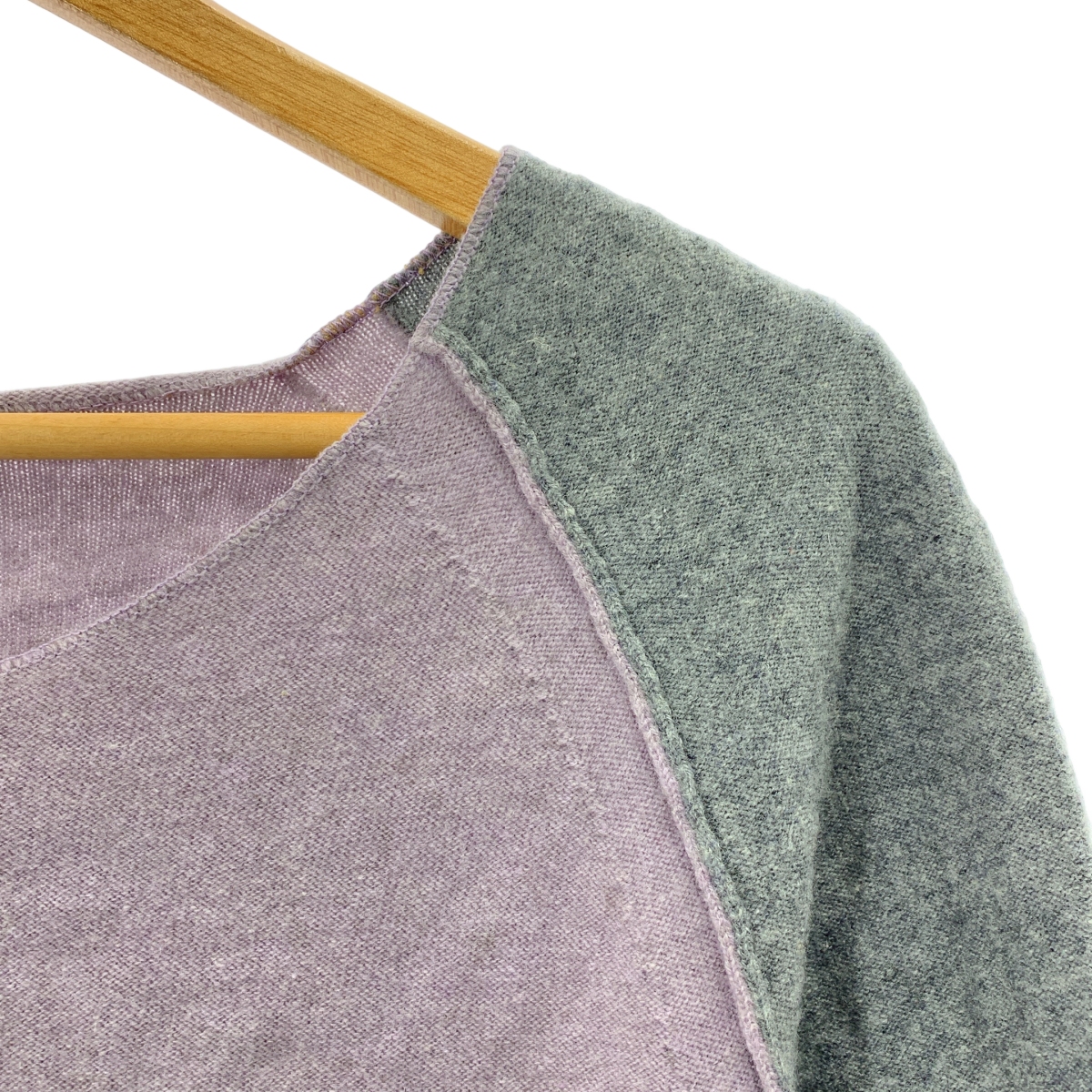 DRIES VAN NOTEN / ドリスヴァンノッテン ウール バイカラー ロングリブ ニット