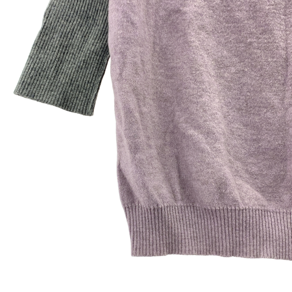 DRIES VAN NOTEN / ドリスヴァンノッテン ウール バイカラー ロングリブ ニット