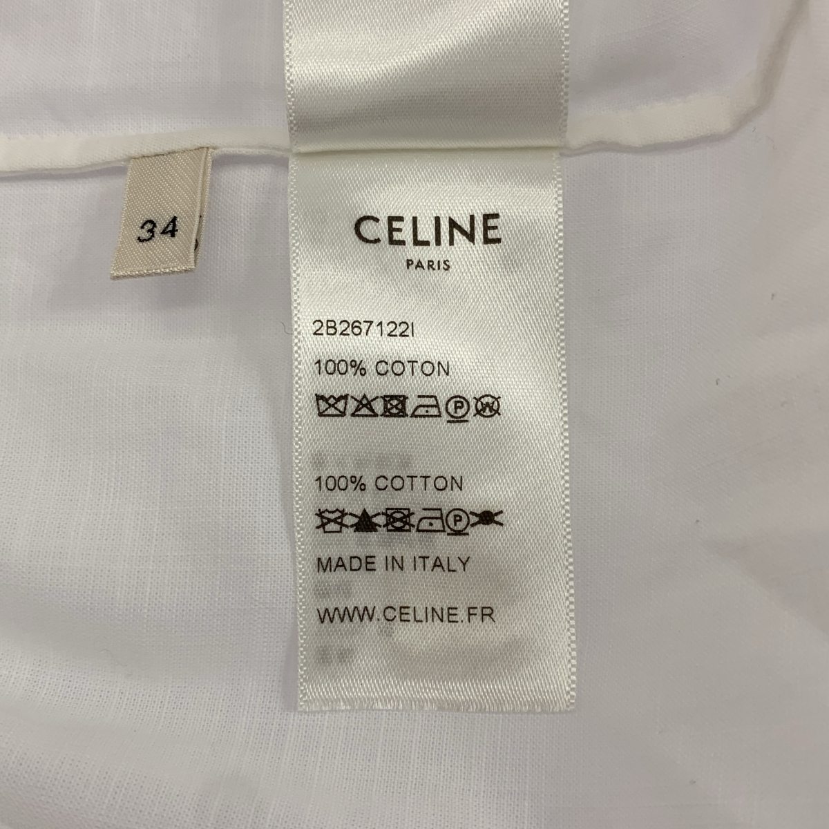 CELINE / セリーヌ レース刺しゅう ピンタック フリル ブラウス