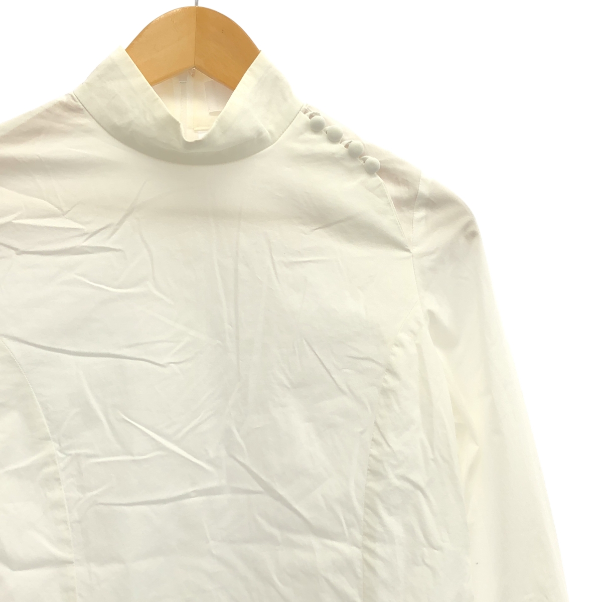 Mame Kurogouchi / マメクロゴウチ スタンドカラー ストレッチコットン プルオーバー ブラウス