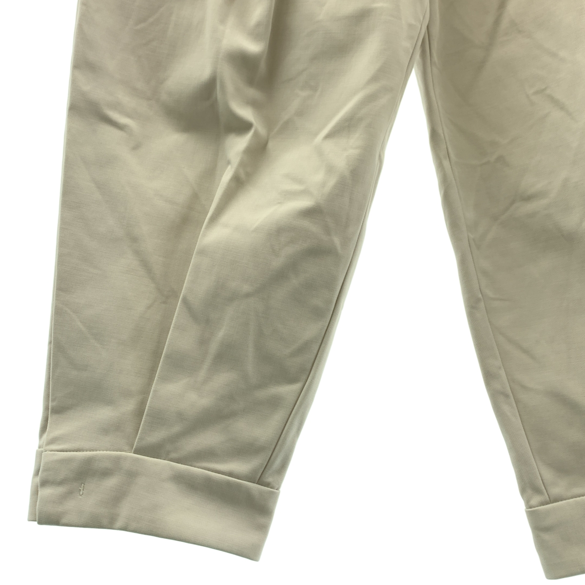 Drawer / ドゥロワー コットン タック サイドボタン ペグトップ パンツ