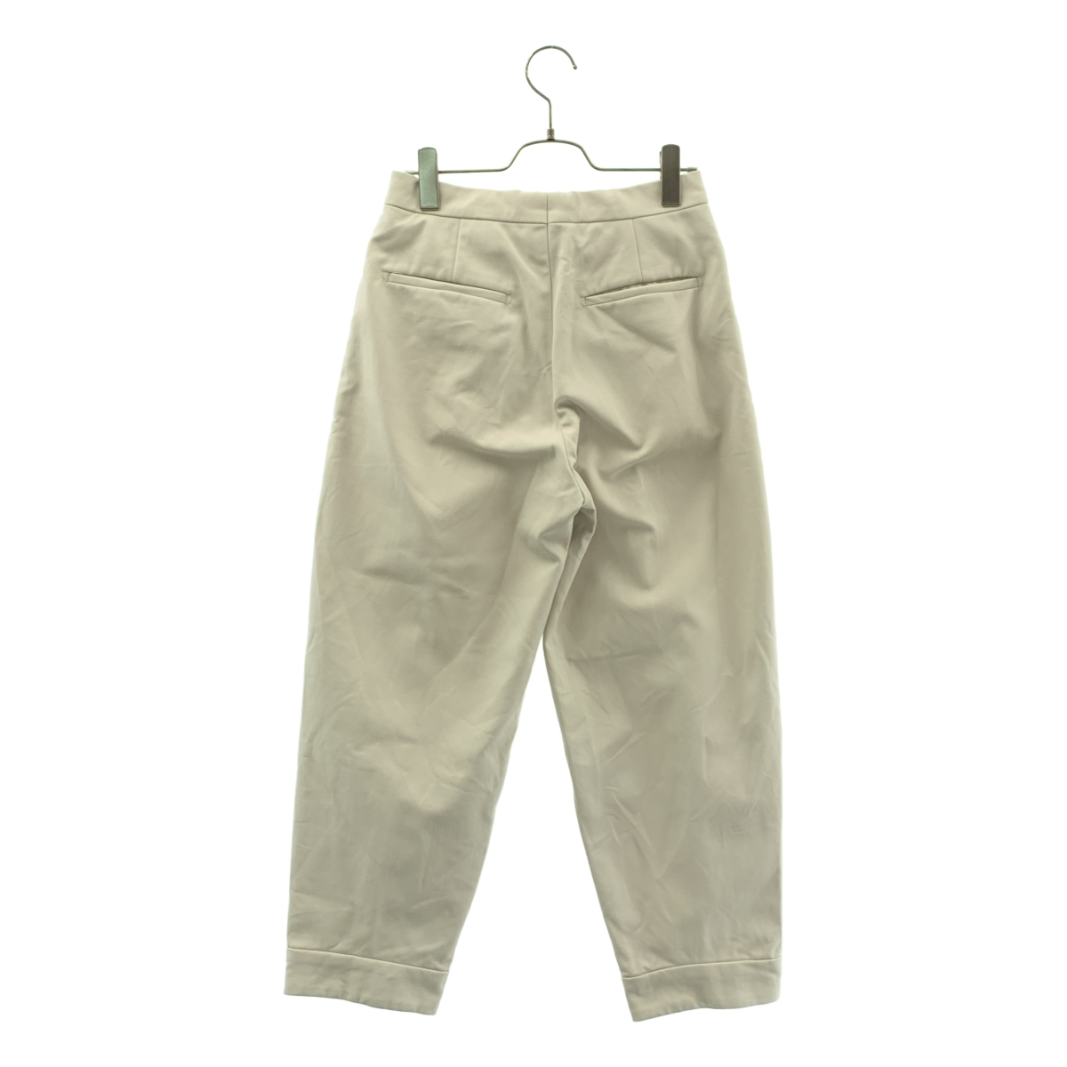 Drawer / ドゥロワー コットン タック サイドボタン ペグトップ パンツ