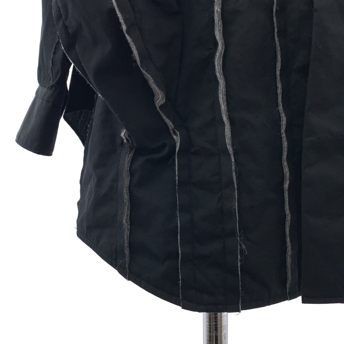 COMME des GARCONS / コムデギャルソン コットン 丸襟 インサイドアウト オーバー シャツ ブラウス