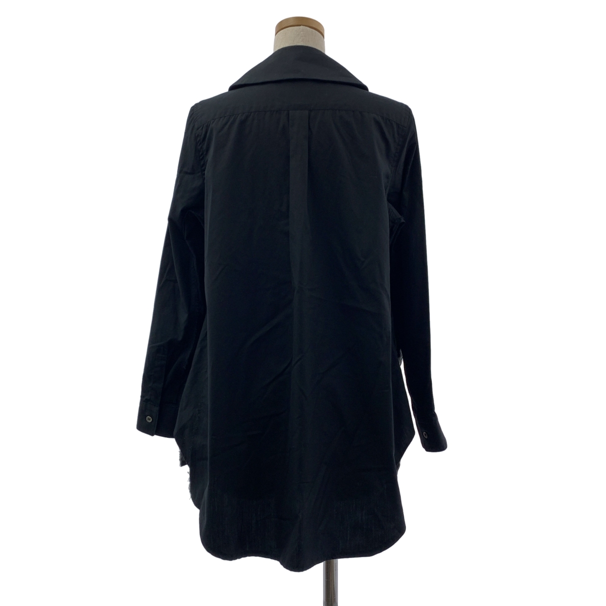 COMME des GARCONS / コムデギャルソン コットン 丸襟 インサイドアウト オーバー シャツ ブラウス