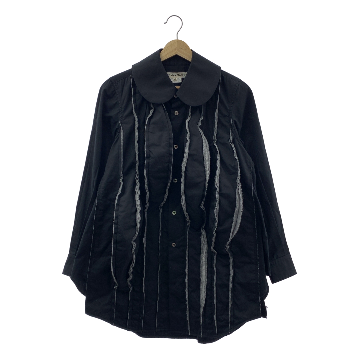 COMME des GARCONS / コムデギャルソン コットン 丸襟 インサイドアウト オーバー シャツ ブラウス