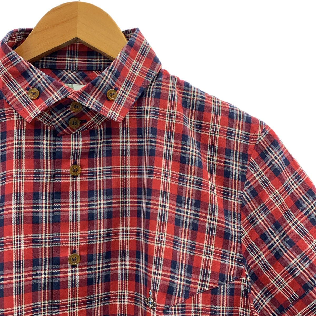 Vivienne Westwood MAN / ヴィヴィアンウエストウッドマン コットン チェック オーブ 半袖シャツ