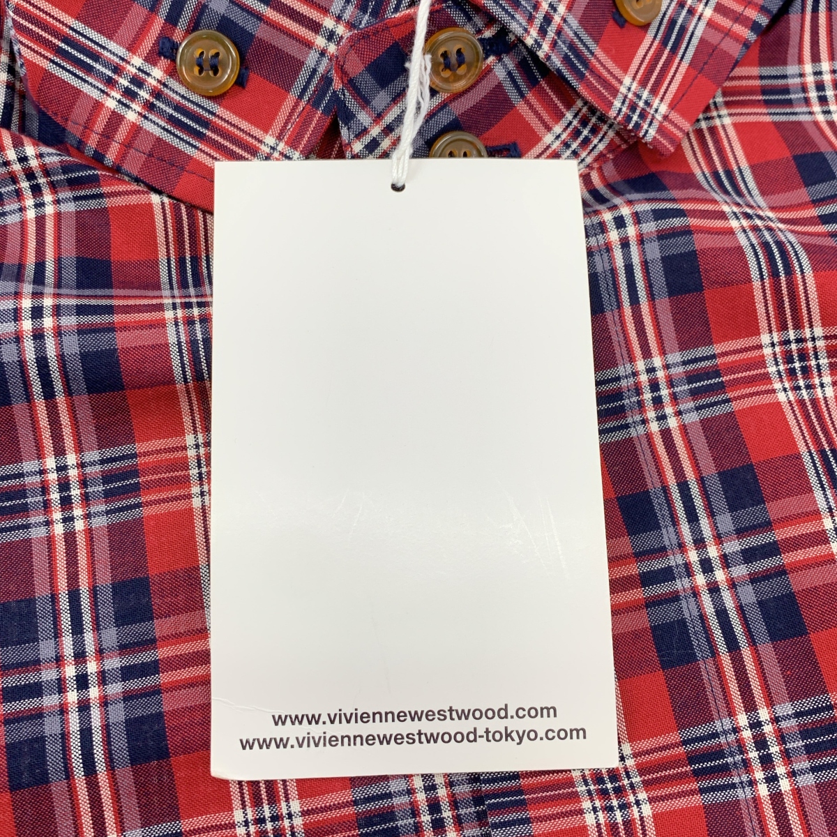 Vivienne Westwood MAN / ヴィヴィアンウエストウッドマン コットン チェック オーブ 半袖シャツ