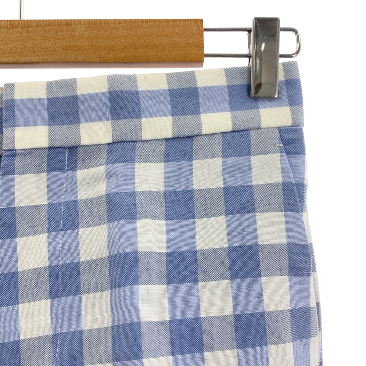 Drawer / ドゥロワー ギンガムチェック ストレートクロップドパンツ