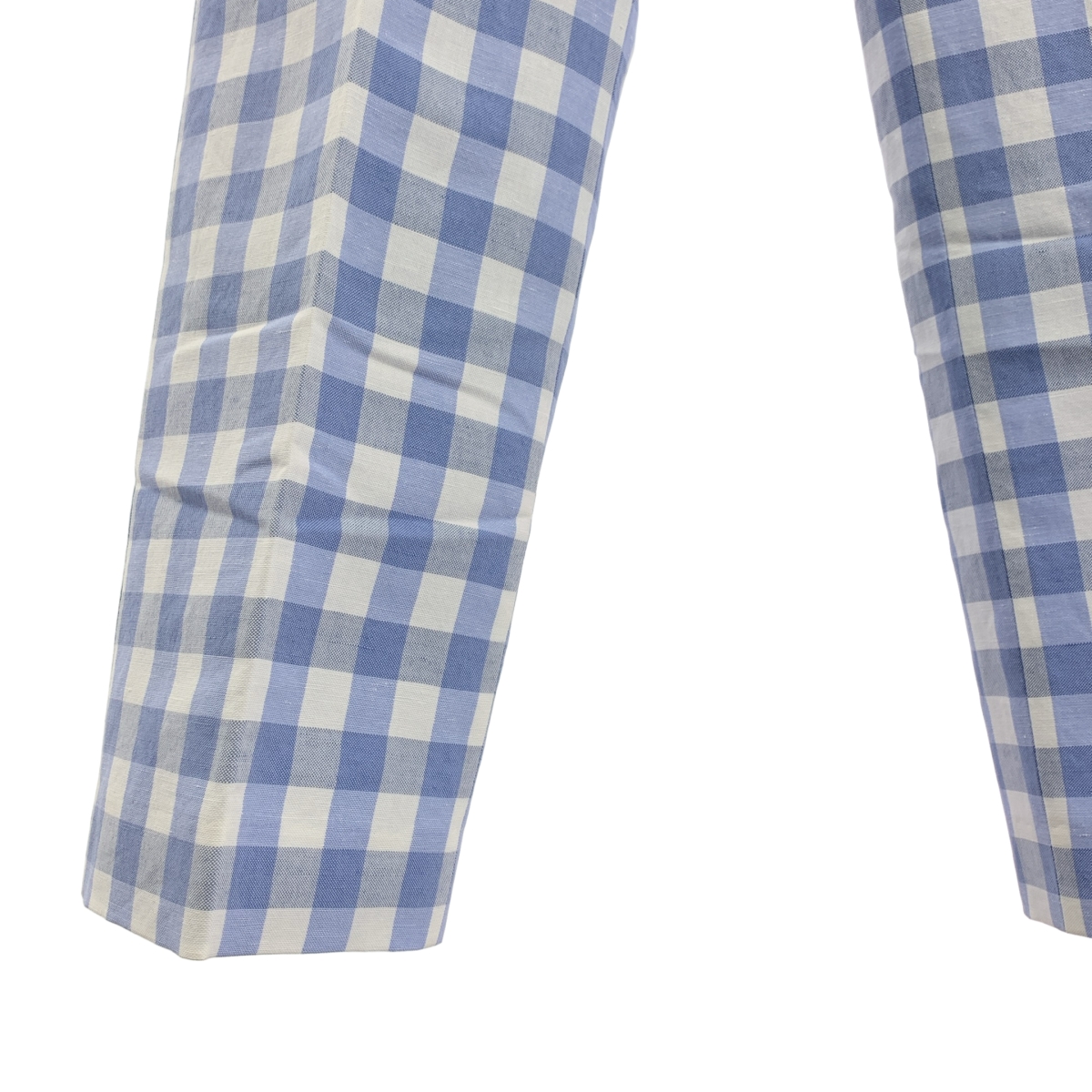 Drawer / ドゥロワー ギンガムチェック ストレートクロップドパンツ