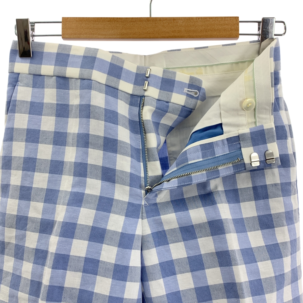 Drawer / ドゥロワー ギンガムチェック ストレートクロップドパンツ