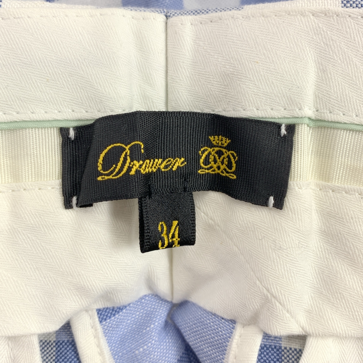 Drawer / ドゥロワー ギンガムチェック ストレートクロップドパンツ