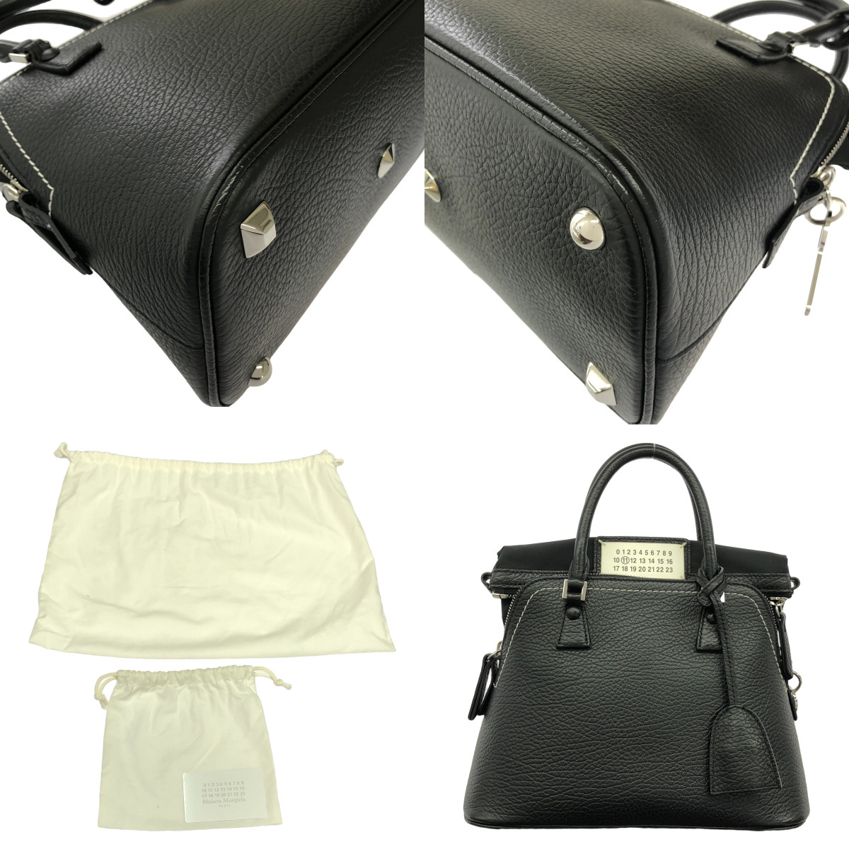 Maison Margiela / メゾンマルジェラ 5AC MINI / 2way ショルダーストラップ付 レザー ハンドバッグ