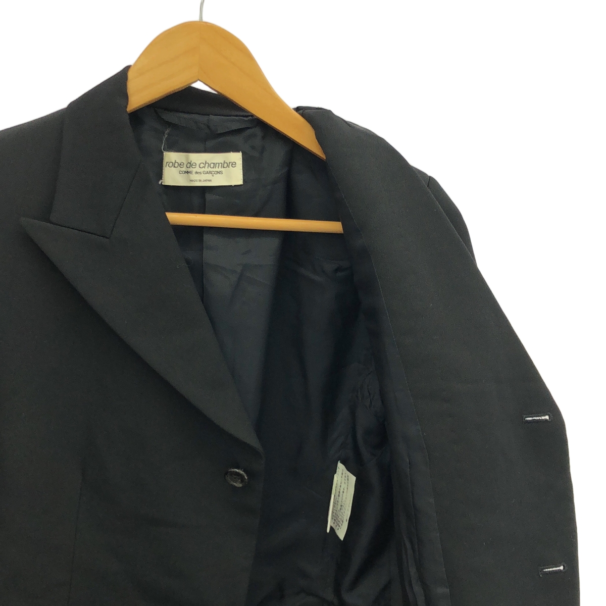 robe de chambre COMME des GARCONS / ローブドシャンブルコムデギャルソン 90s ヴィンテージ ウールギャバ ピークドラペル 2B テーラードジャケット