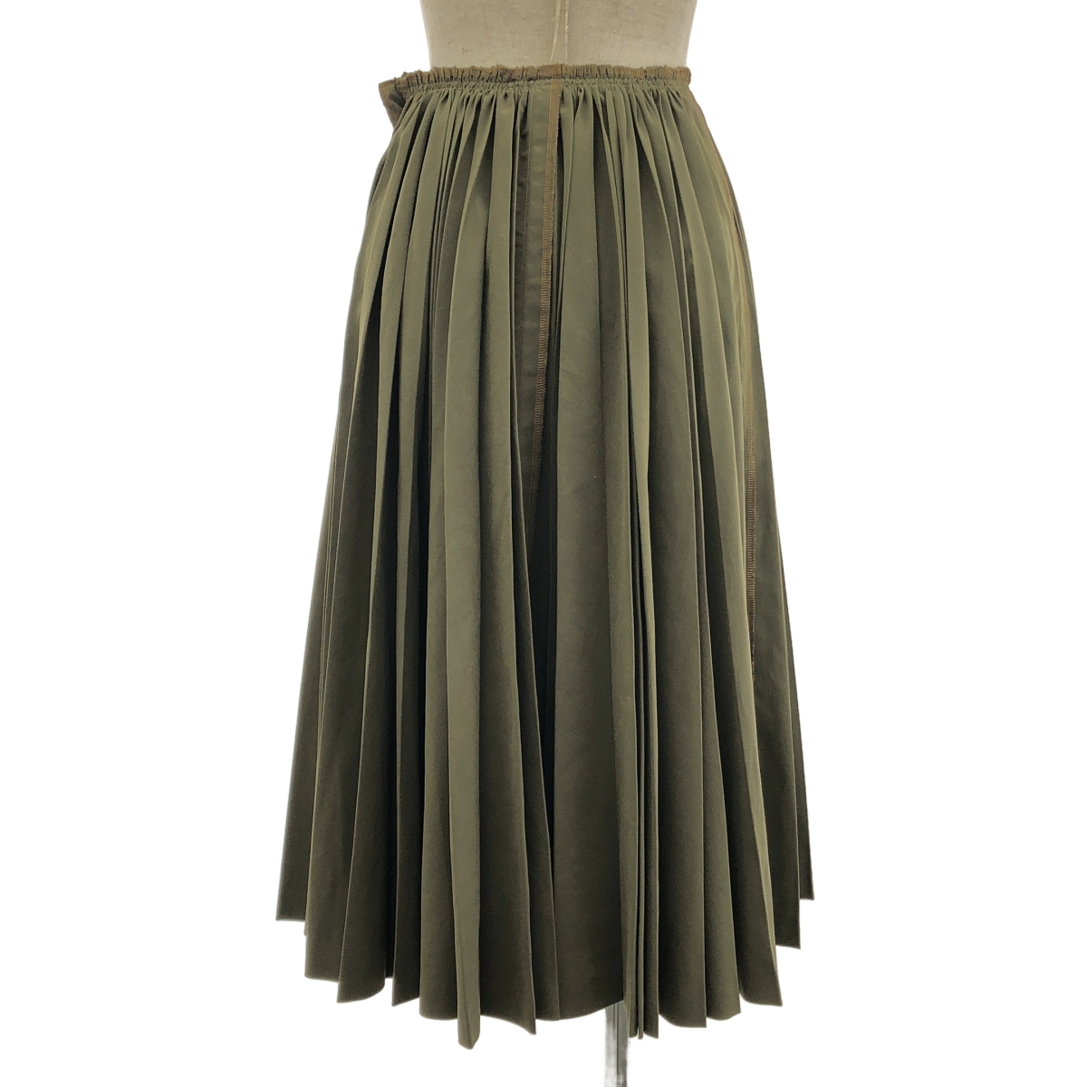 COMME des GARCONS / コムデギャルソン ポリエステル インサイドアウト サイドジップ プリーツ ボリューム スカート