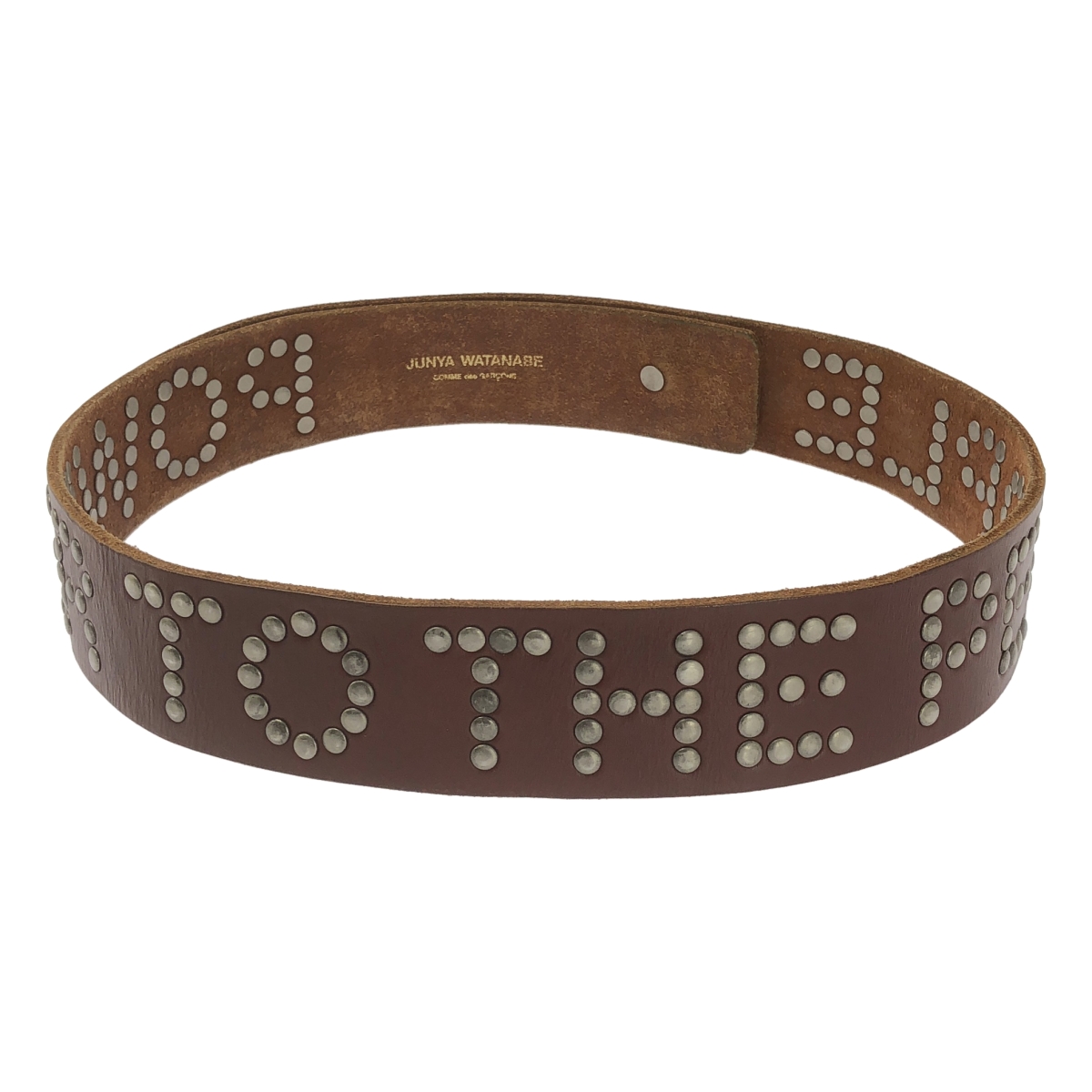JUNYA WATANABE COMME des GARCONS / ジュンヤワタナベ レザー スタッズ装飾 ロゴ ベルト