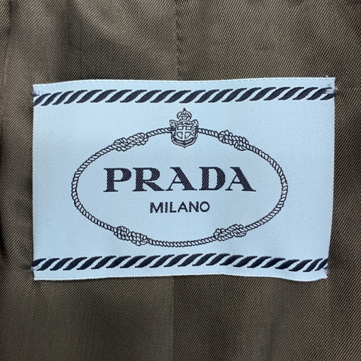 PRADA / プラダ ウール パイピング レザー切替 ボア テーラードジャケット