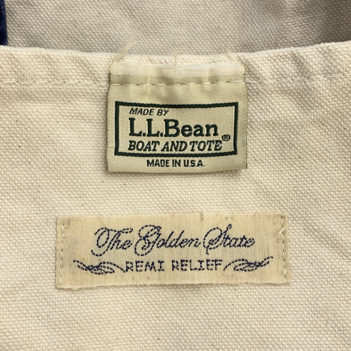 REMI RELIEF / レミレリーフ × L.L.Bean / L'Appartement 取扱い ダメージ加工 キャンバス トートバッグ