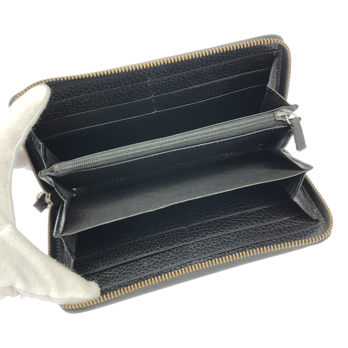 GUCCI / グッチ UFO & ドラゴン / レザー ラウンドファスナー ロングウォレット