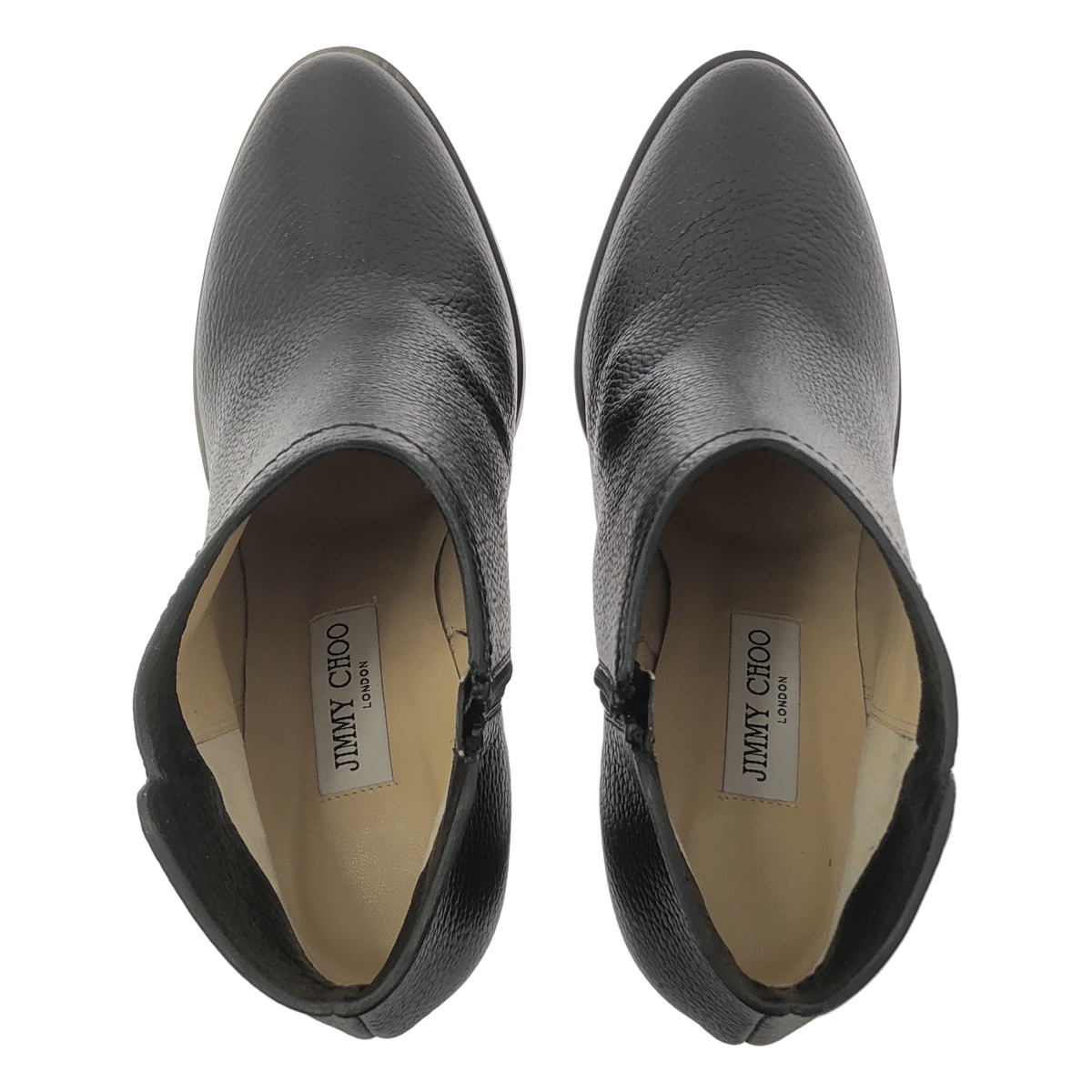 JIMMY CHOO / ジミーチュウ レザー サイドジップ ショートブーツ